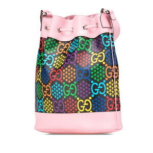 Gucci Bag Pink Crossbody Leather Black GG Multicolor Shoulder Psychedelic
